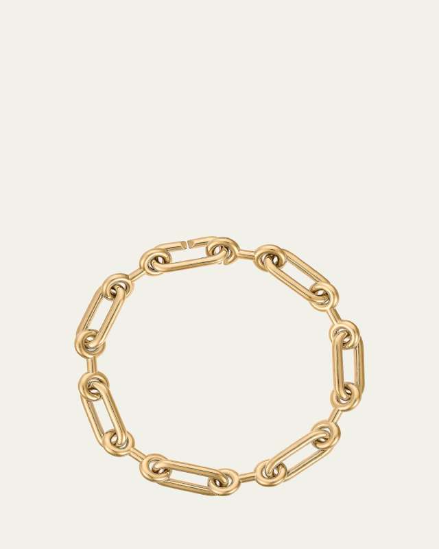Petite Binary Chain Bracelet in Gold Vermei